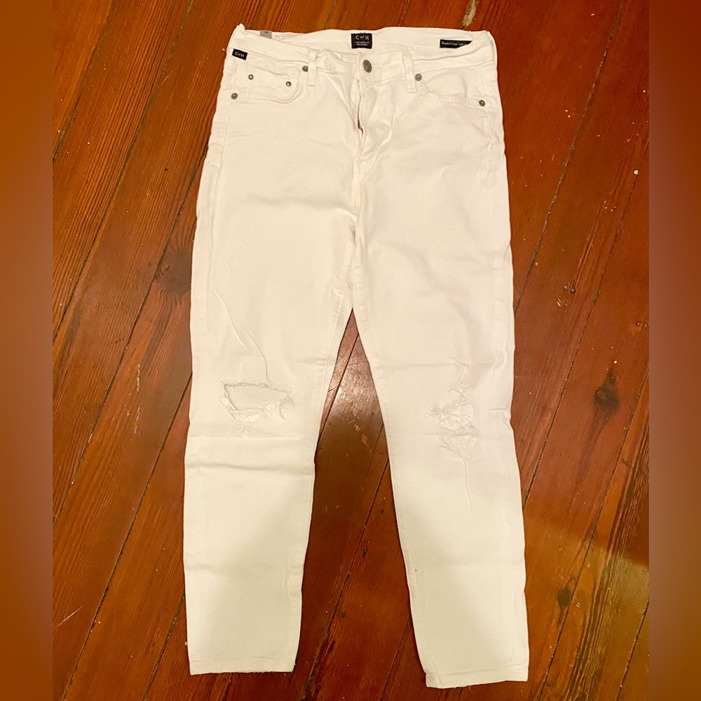 Citizens of Humanity Rocket Crop Skinny Jean, Distressed White